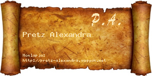 Pretz Alexandra névjegykártya